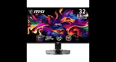 MSI MAG 321UPX QD-OLED computer monitor 80 cm (31.5") 3840 x 2160 Pixels 4K Ultra HD Zwart