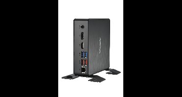 Shuttle XPC Nano PC NC40U3, Intel Core i3-1215U, 1x HDMI, 1x DP,1xUSB-C/DP, 6x USB3.2, 1x 2.5" bay, 2x M.2, 1x LAN, RAID, 24/7 permanent gebruik, incl. VESA & Stand