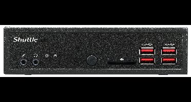 Shuttle XPC slim Barebone DH32U, Intel Pentium Gold 7505, 4x HDMI 2.0b 2x LAN, 2x COM, incl. VESA, , 24/7 permanent gebruik