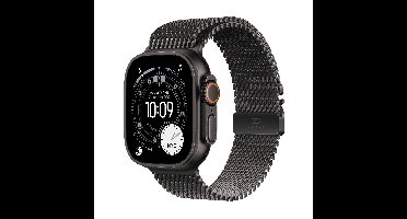 Apple Watch Ultra 3 GPS + Cellular - 49mm Black Titanium Case - Black Titanium Milanese Loop - Small Smartwatch Black