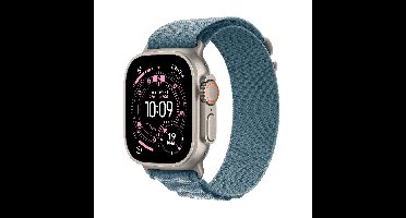 Apple Watch Ultra 3 GPS + Cellular - 49mm Natural Titanium Case - Light Blue Alpine Loop - Small Smartwatch Natural