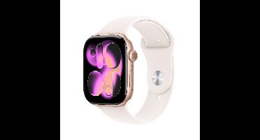 Apple Watch Series 11 GPS - 46mm Aluminium Case - Light Blush Sport Band M/L Smartwatch Rose Gold
