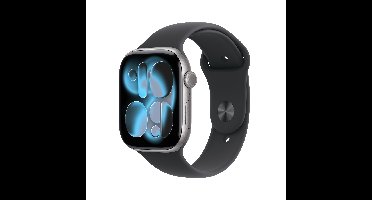 Apple Watch Series 11 GPS + Cellular - 46mm Aluminium Case - Black Sport Band S/M Smartwatch Space Grey