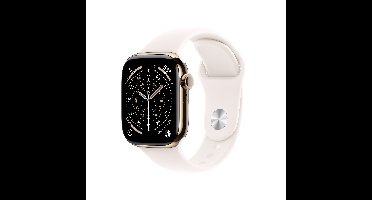 Apple Watch Series 11 GPS + Cellular - 46mm Titanium Case - Light Blush Sport Band S/M Smartwatch Gold