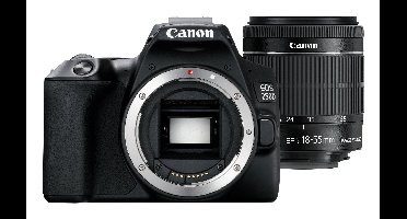 Canon EOS 250D+EF-S 18-55mm SLR camerakit 24,1 MP CMOS 6000 x 4000 Pixels Zwart