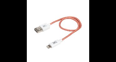 CX015 - Original USB auf Lightning Kabel - 20 cm - Rot/Weiß
