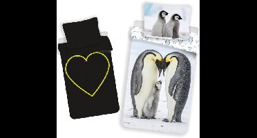 Dreamee dekbedovertrek Pinguins Glow in the Dark 140 x 200 cm - 70 x 90 cm - Katoen