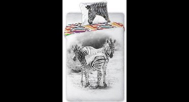 Animal Pictures Zebra - Dekbedovertrek - Eenpersoons - 140 x 200 cm - Multi