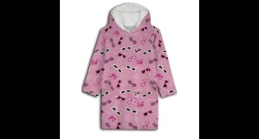 Barbie hoodie poncho roze maat 7 - 14 jaar - polyester