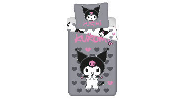 Hello Kitty Dekbedovertrek Kuromi 140 X 200 cm - 70x90 cm - katoen