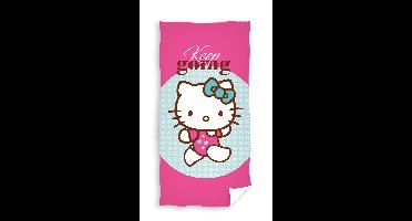 Hello Kitty handdoek keep going 70 x 140 cm