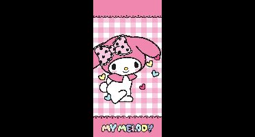 Hello Kitty handdoek roze 70 x 140 cm