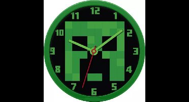 Minecraft wandklok 25 cm