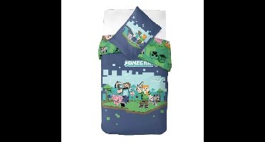 Minecraft Dekbedovertrek play 140 x 200 cm - Katoen (70 x 90 cm)