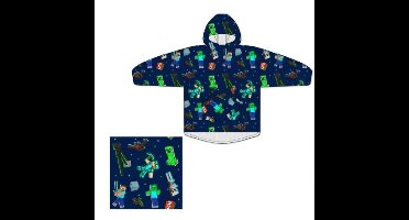 Minecraft hoodie poncho volwassenen - polyester