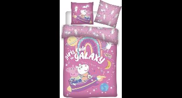 Peppa Pig Dekbedovertrek Galaxy 140 x 200 cm - Polyester