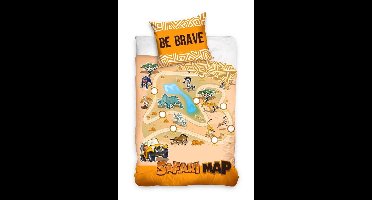 Dekbedovertrek Safari map 140 x 200 cm Katoen