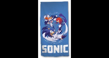 Sonic blauw strandlaken 70 x 140 cm - polyester