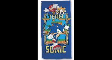 Team Sonic strandlaken 70 x 140 cm - polyester