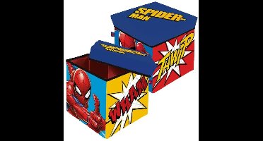 Spiderman cartoon opbergbox 30 x 30 x 30 cm