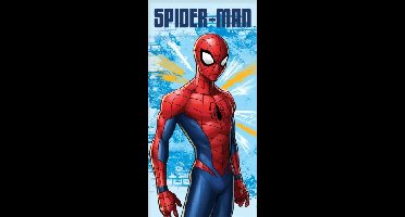 Spiderman strandlaken blauw 70 x 140 cm - katoen