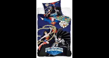 Dc Comics Dekbedovertrek Super Friends 140 x 200 cm - 70 x 80 cm - katoen