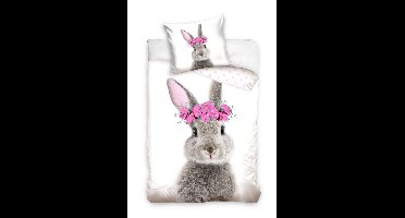 Konijnen Dekbedovertrek 140 x 200 cm 60 x 70 cm - Katoen
