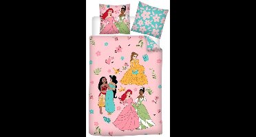 Disney Princess Dekbedovertrek roze- Eenpersoons - 140 x 200 cm