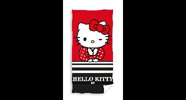 Hello Kitty handdoek rood 70 x 140 cm