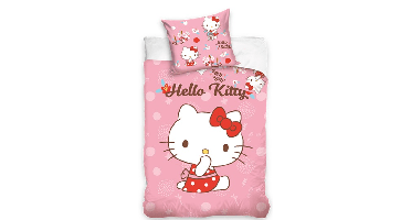 Hello Kitty peuterdekbedovertrek 100 x 135 Cm Katoen