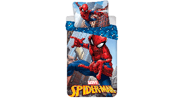 SpiderMan Dekbedovertrek old school - Eenpersoons - 140 x 200 cm - Katoen