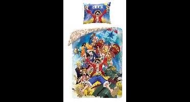 One Piece Dekbedovertrek Adventures 140 x 200 cm polyester