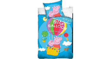Peppa Pig Dekbedovertrek Big Balloon 140 x 200 cm katoen