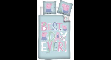 Peppa Pig Dekbedovertrek Best day Ever 140 x 200 cm - Polyester