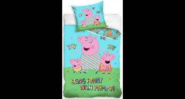 Peppa Pig Dekbedovertrek Being Funny With Mummy 140 x 200 cm katoen