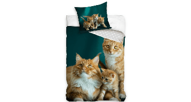 Dekbedovertrek poezen 140 x 200 cm 70 x 90 cm - Katoen