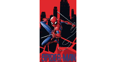 Spiderman handdoek rood 70 x 140 cm - katoen