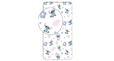 Lilo en Stitch hoeslaken - Stitch en Angel 90 x 200 cm