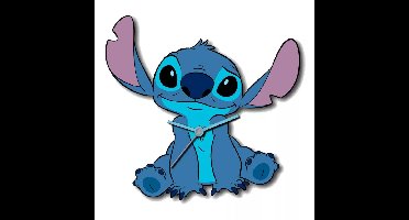 wandklok stitch 50 cm - blauw