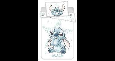 Lilo and Stitch Peuterdekbedovertrek White Star - 100 x 135 cm - Katoen