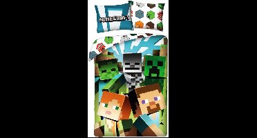 Minecraft Dekbedovertrek Faces - 140 x 200 cm - Katoen
