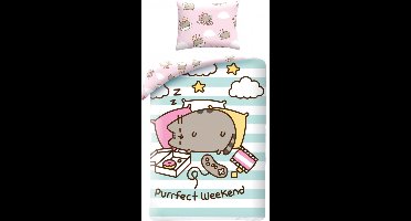 Pusheen dekbedovertrek Purfect weekend 140 x 200 cm Katoen