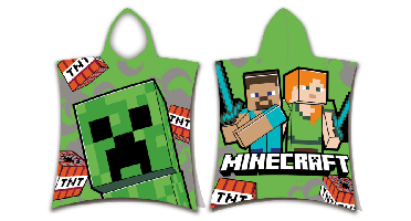 Minecraft poncho groen 50x115cm