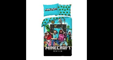 Minecraft Dekbedovertrek A minecraft Movie - 140 x 200 cm - 70 x 90 cm - Polyester