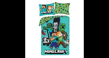 Minecraft Dekbedovertrek Ready - 140 x 200 cm - 70 x 90 cm - Polyester