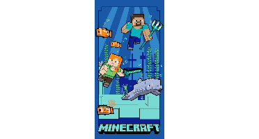 Minecraft Strandlaken Underwater 70 x 140 cm - polyester