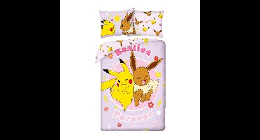 Pokemon Dekbedovertrek besties 140 x 200 cm (70 x 90 cm) polyester