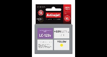 Activejet AB-123YN inkt (vervangt Brother LC123Y/121Y; Supreme; 10 ml; geel)
