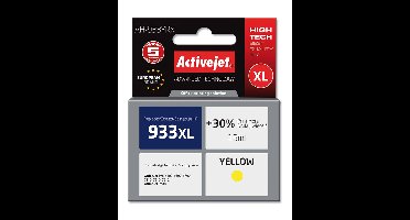 Activejet AH-933YRX inkt (ter vervanging van HP 933XL CN056AE; Premium; 13 ml; geel)