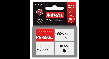 Activejet AC-560NX printerinkt voor Canon, vervanging Canon PG-560XL; Supreme; 22 ml; zwart